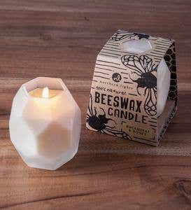 Geo Beeswax Honey Candles - Lavender