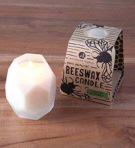 Geo Beeswax Honey Candles - Lavender