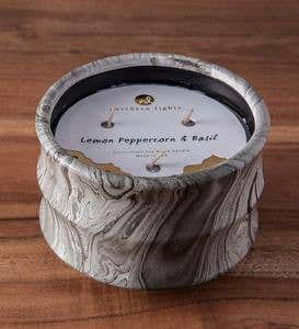 Marbleized Scented Soy Candles - Gray