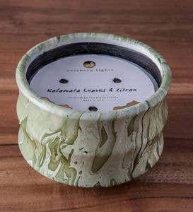 Marbleized Scented Soy Candles - Gray