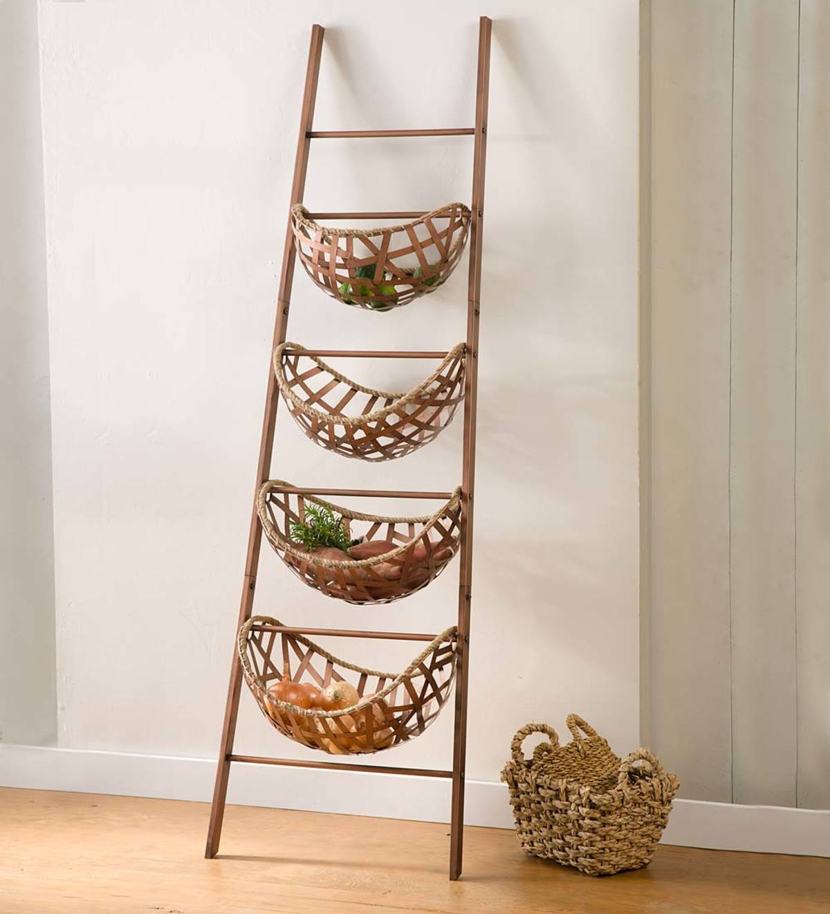 Hanging Basket Storage Ladder