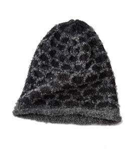 Scallop Weave Alpaca Hat - Charcoal
