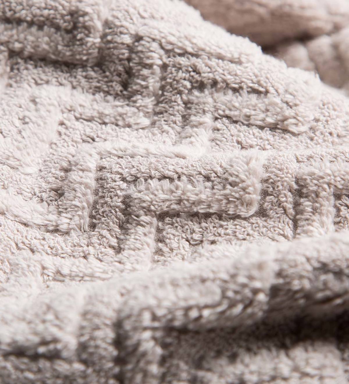 Chevron Velour Bath Towel Set - Gray