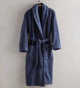 Chevron Velour Bath Robe