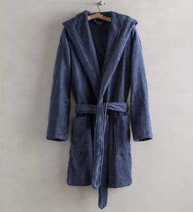 Short Carded Cotton Robe