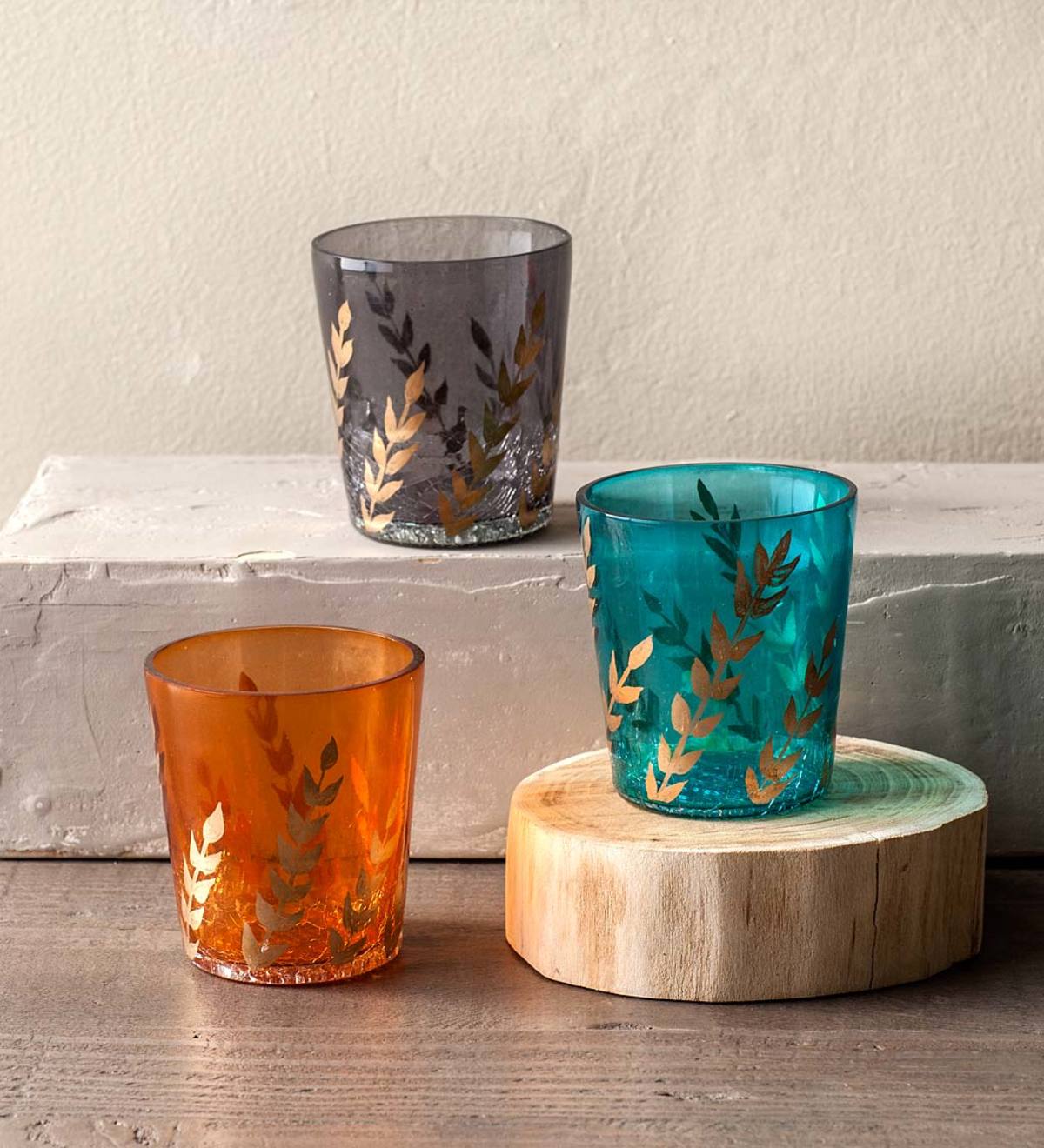 Recycled Glass Votive Holders