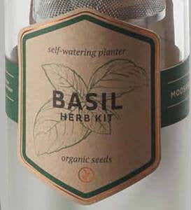 Organic Basil Herb Garden Kit