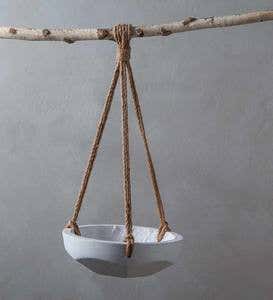 Cement and Jute Hanging Bowls