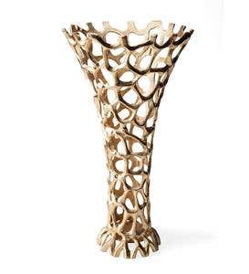 Golden Coral Large Vase