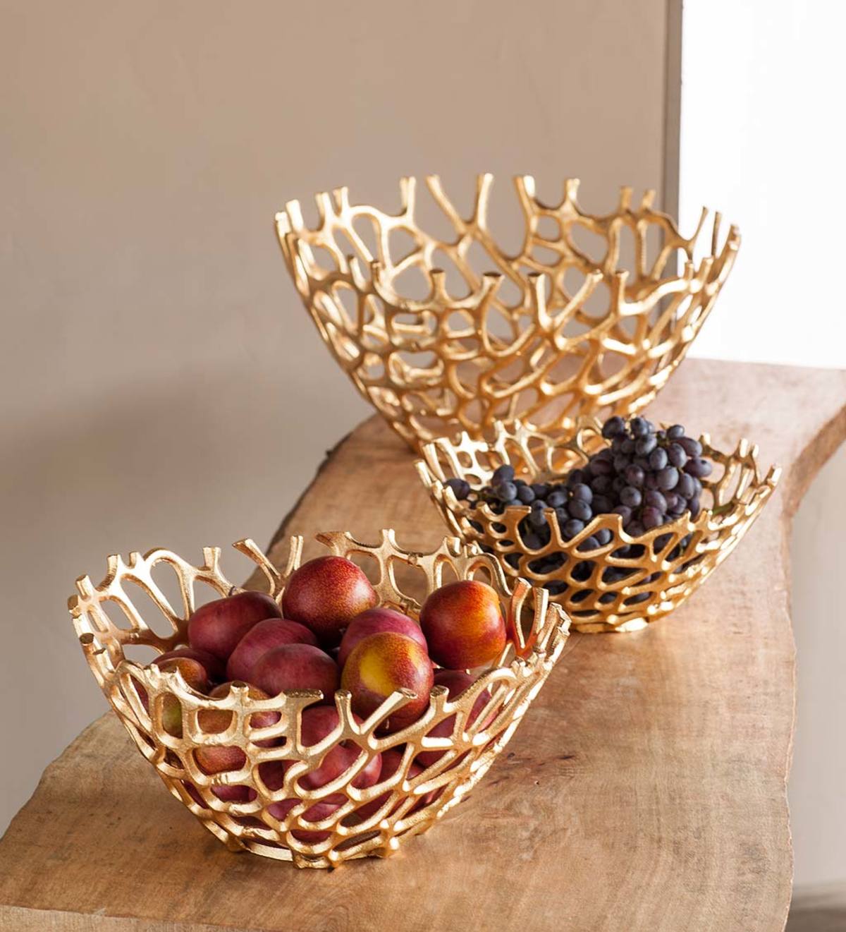 Golden Coral Basket Set