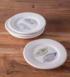 Handmade Pressed Leaf Ceramic Dinnerware