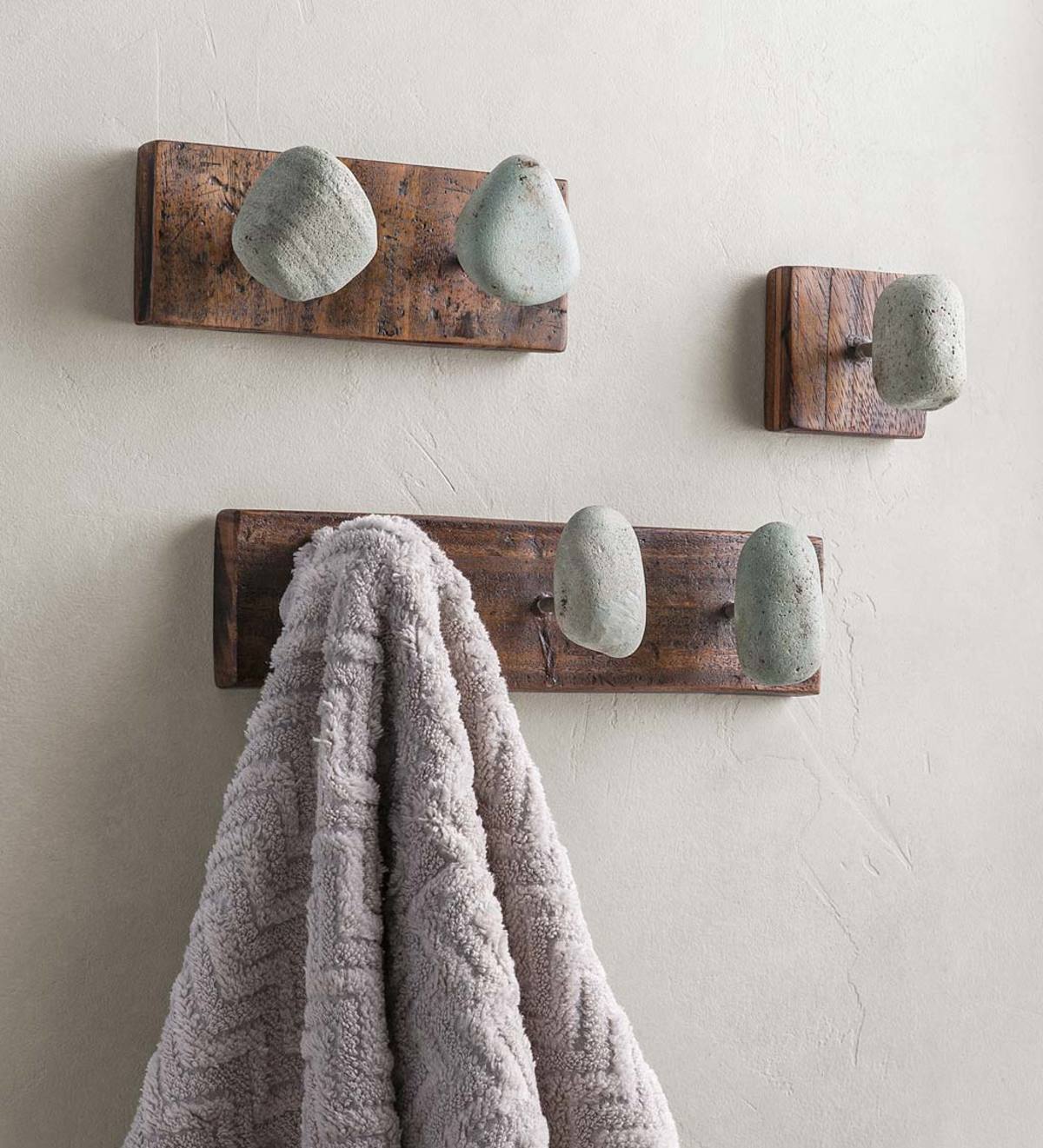 Natural Stone and Recycled Wood Hangers
