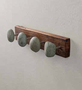 Natural Stone and Recycled Wood Single Hanger