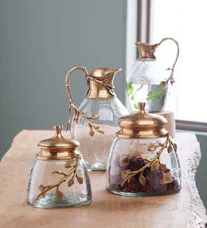 Cast Branch Decanters and Canisters