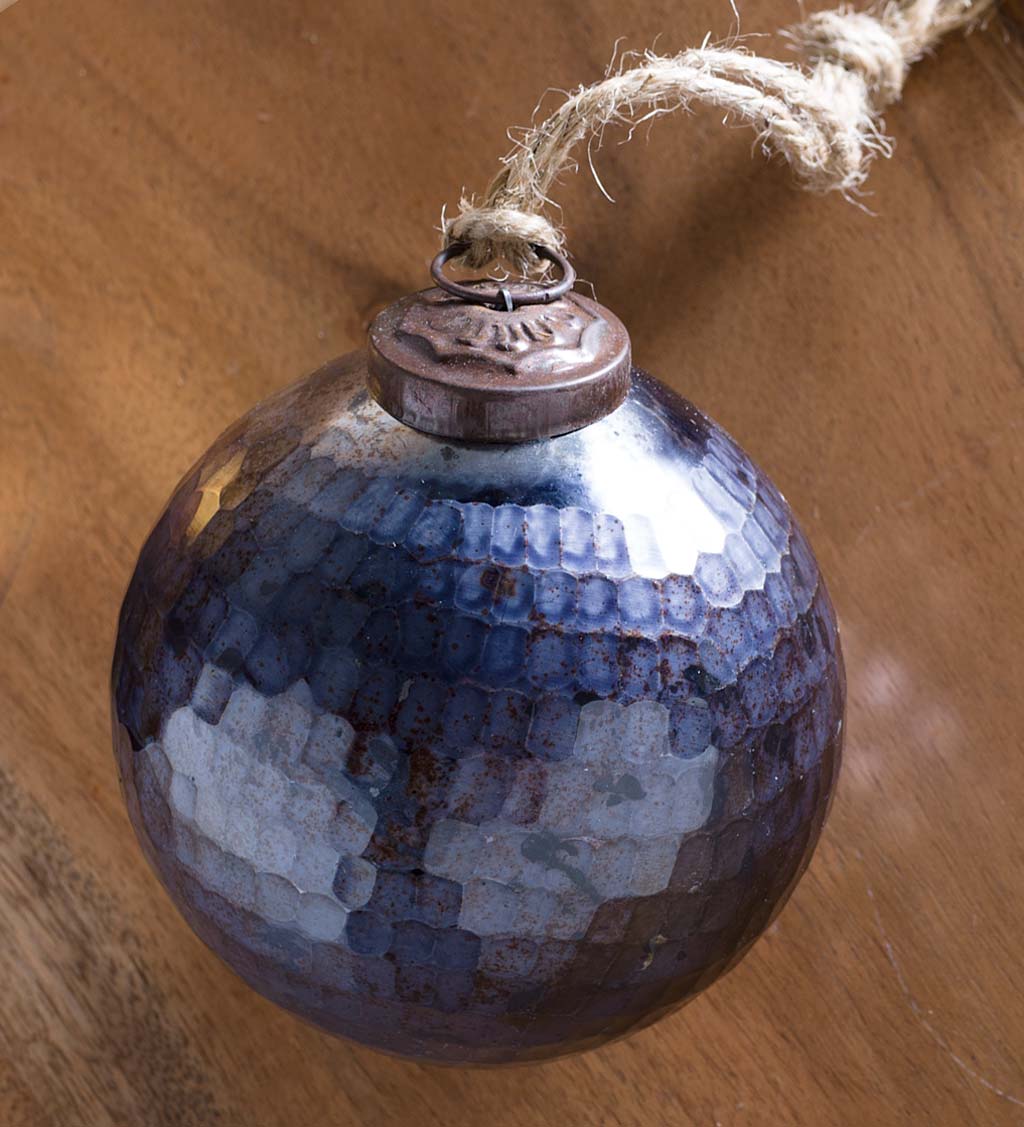 Dimpled Glass 8" Ornament