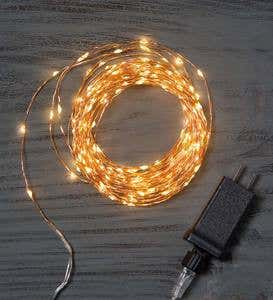 240 White Wrap LED String Lights - Copper Wire
