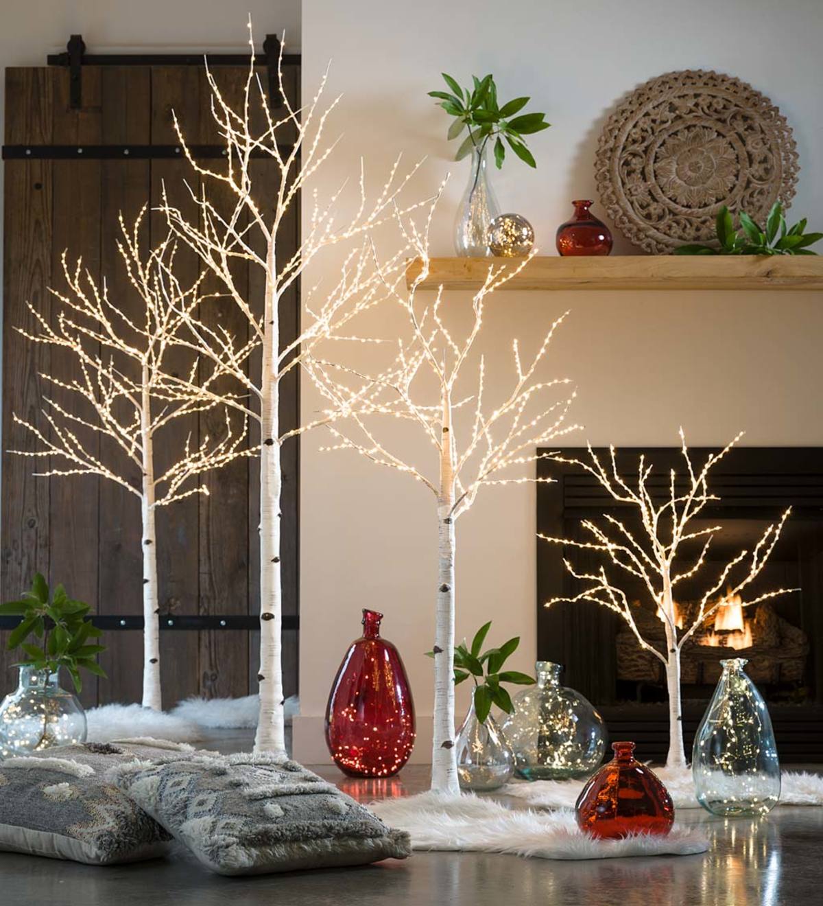 Birch LED Light Trees