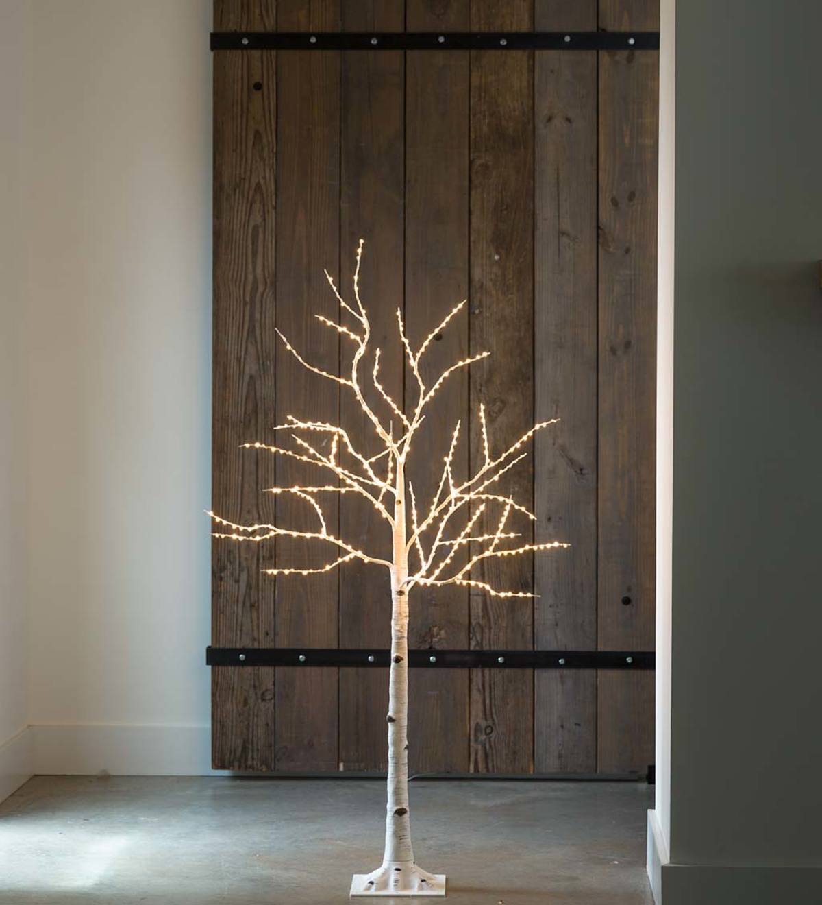 Birch LED Lighted Tree, Medium 5'H - White