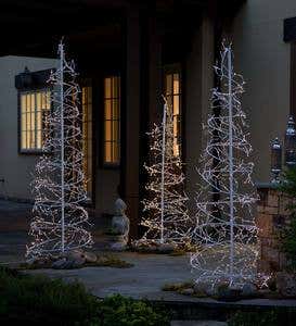Collapsible Swirled LED Trees