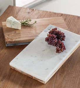 Marble & Acacia Reversible Prepping and Serving Board