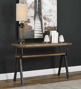 Reclaimed Pine&Iron Console Table
