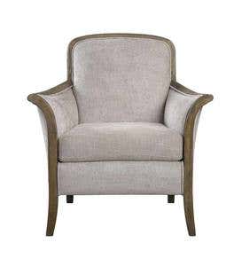 Weathered Pecan Upholstered Armchair