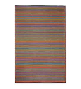 Reversible & Recycled Indoor/Outdoor Rug Cancun Style, 5'x8' - Multi