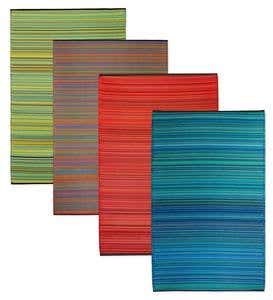 Reversible&Recycled Indoor/Outdoor Rug Cancun Style - 8x10 - Turquoise