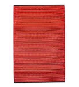 Reversible & Recycled Indoor/Outdoor Rug Cancun Style, 4'x6' - Midnight - Cancun