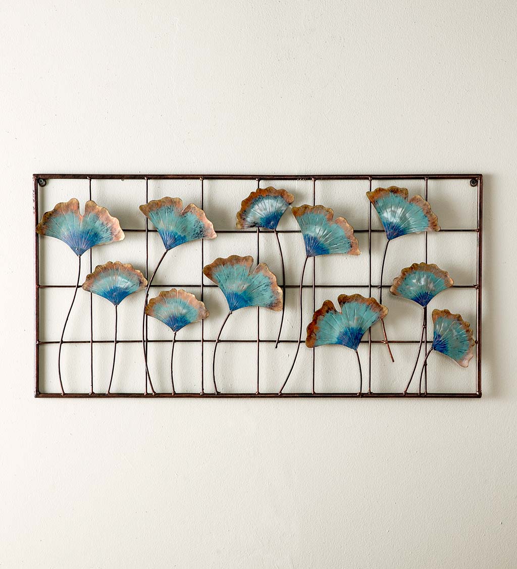 Recycled Metal Ginkgo Leaf Wall Décor | VivaTerra