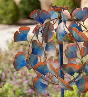 Recycled Metal Ginkgo Outdoor Décor