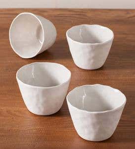 Organic Stoneware Tumbler, Set/4 - White