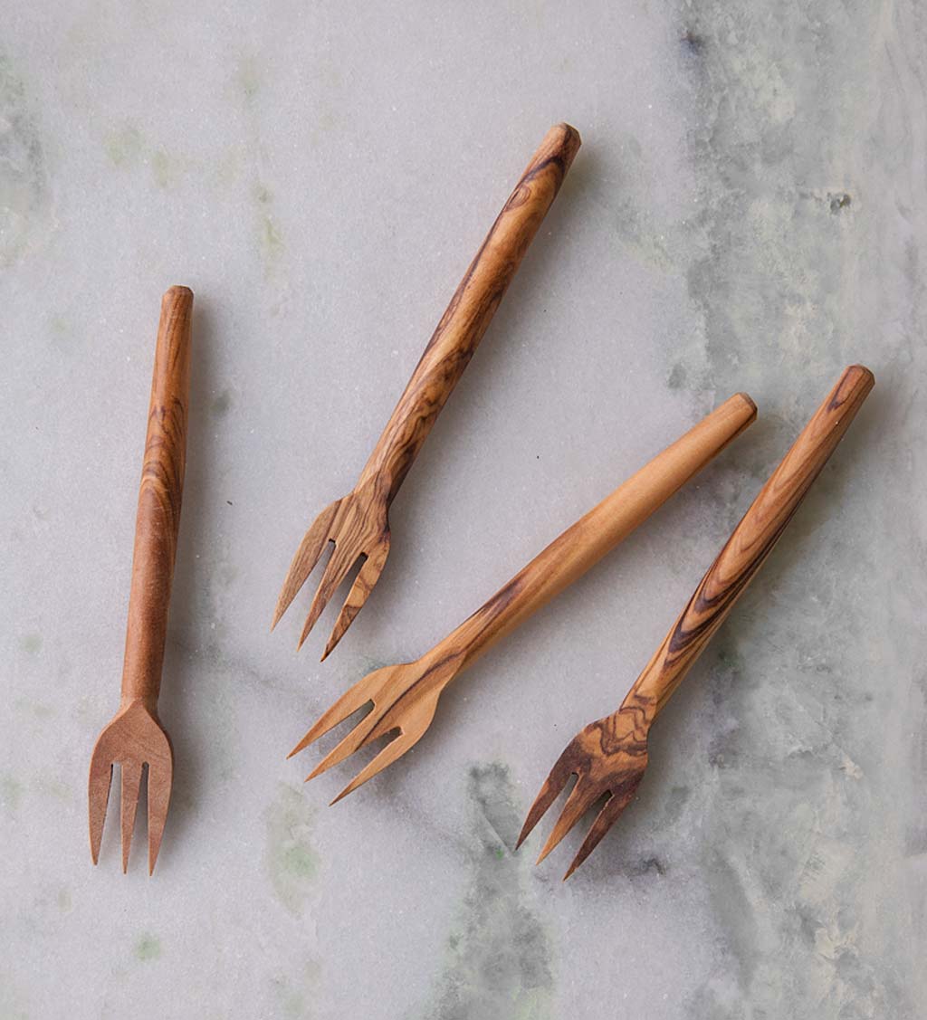 Olivewood Mini Fork Set/4