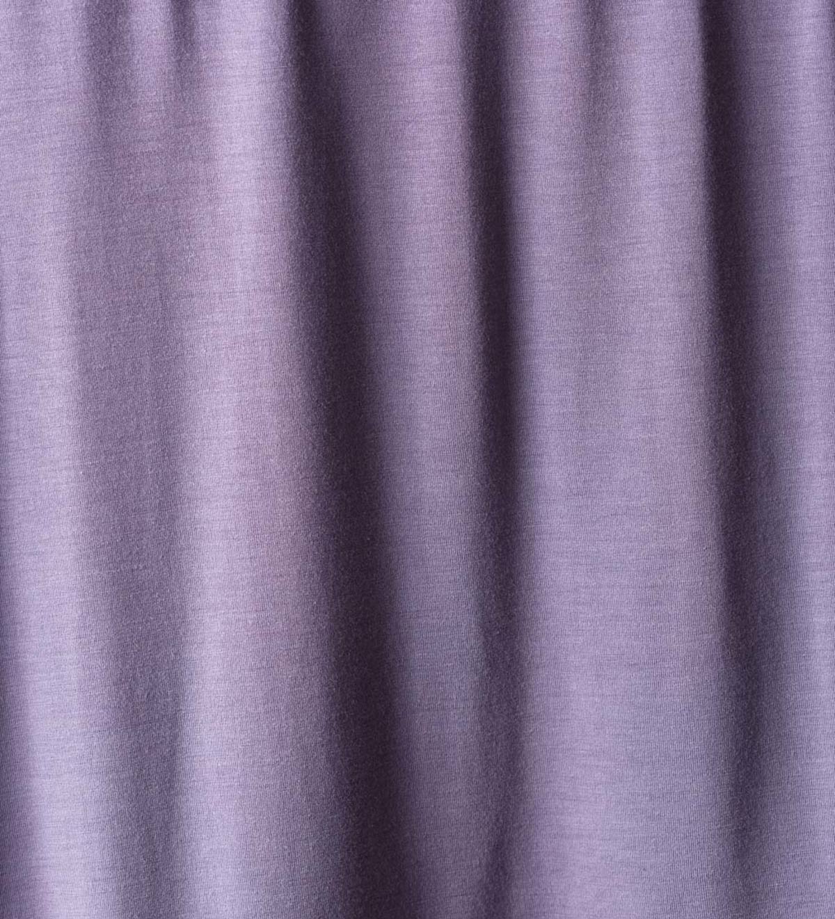Eco-Weave Pleated V Neck Long Night Gown - Purple - Small