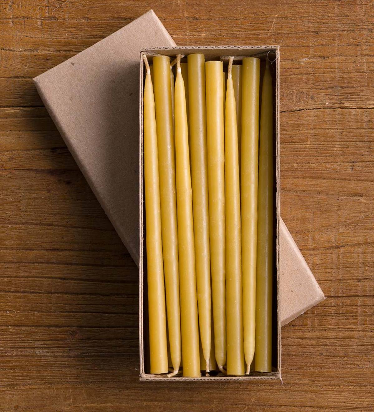 All Natural Beeswax 6" Taper Candles Set of 24