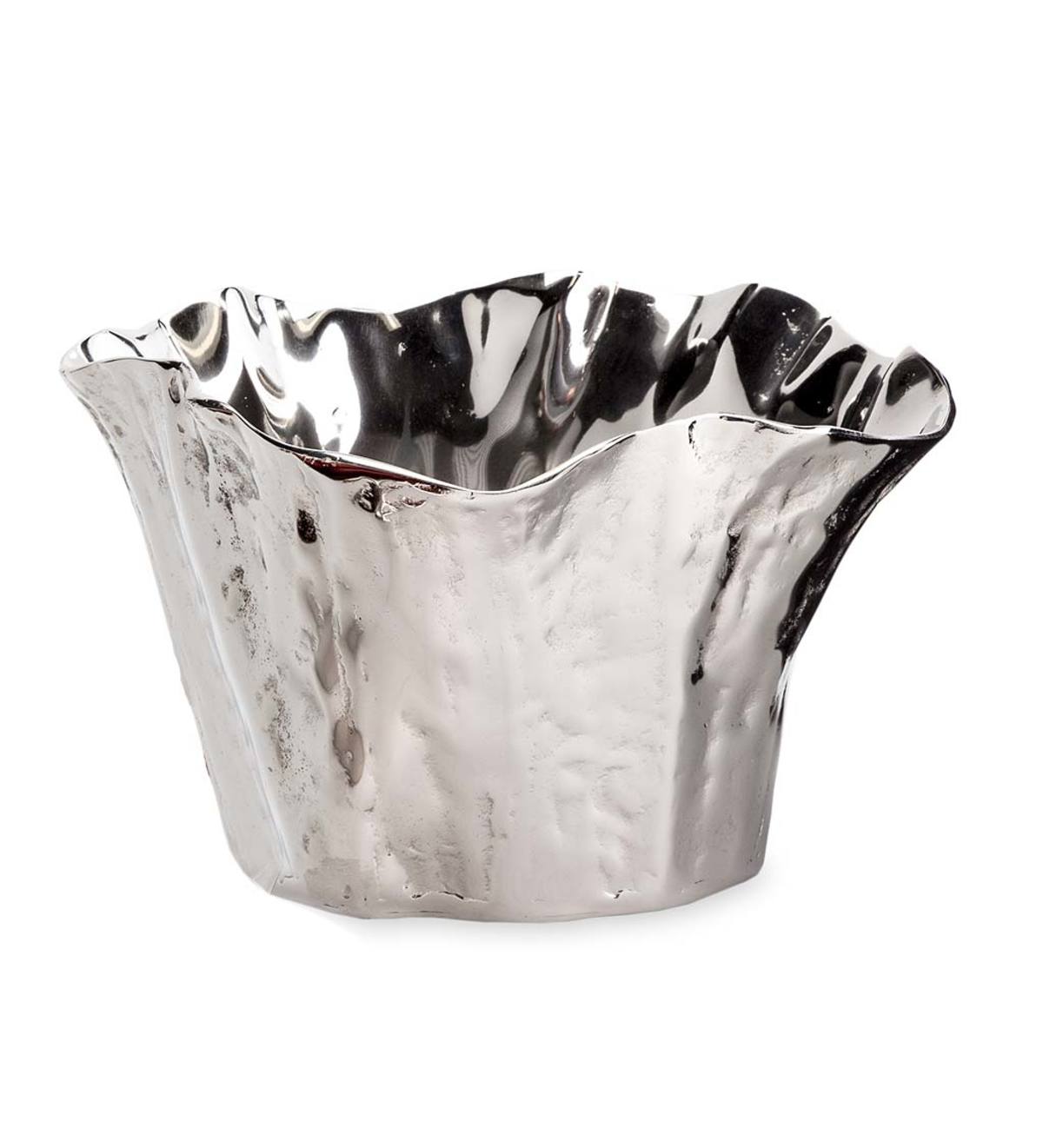Organic Shaped Cast Aluminum Blooming Bowl