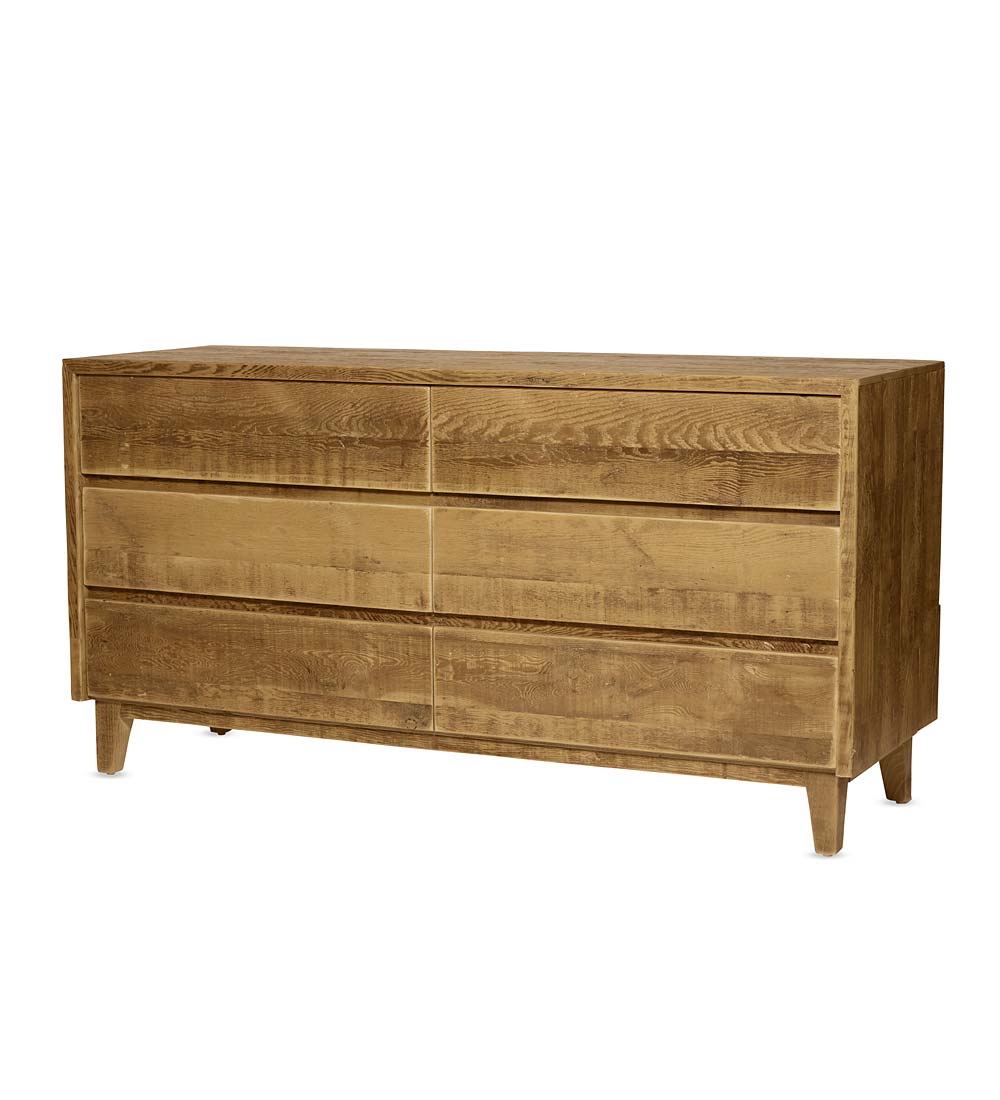 Vintage Fir Modern Century Reclaimed Wood 6 Drawer Dresser