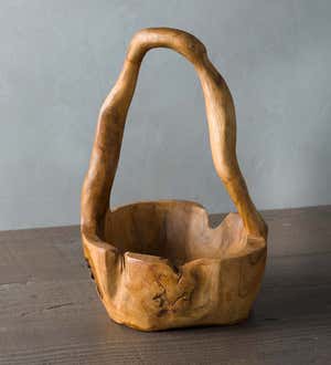 Teak Root of the Earth Handcrafted Baskets