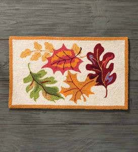 Hand-Hooked Wool Fall Accent Rug
