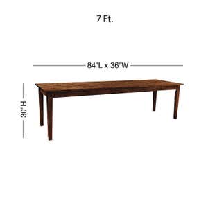 Reclaimed Wood Provence Farm Table, 6ft