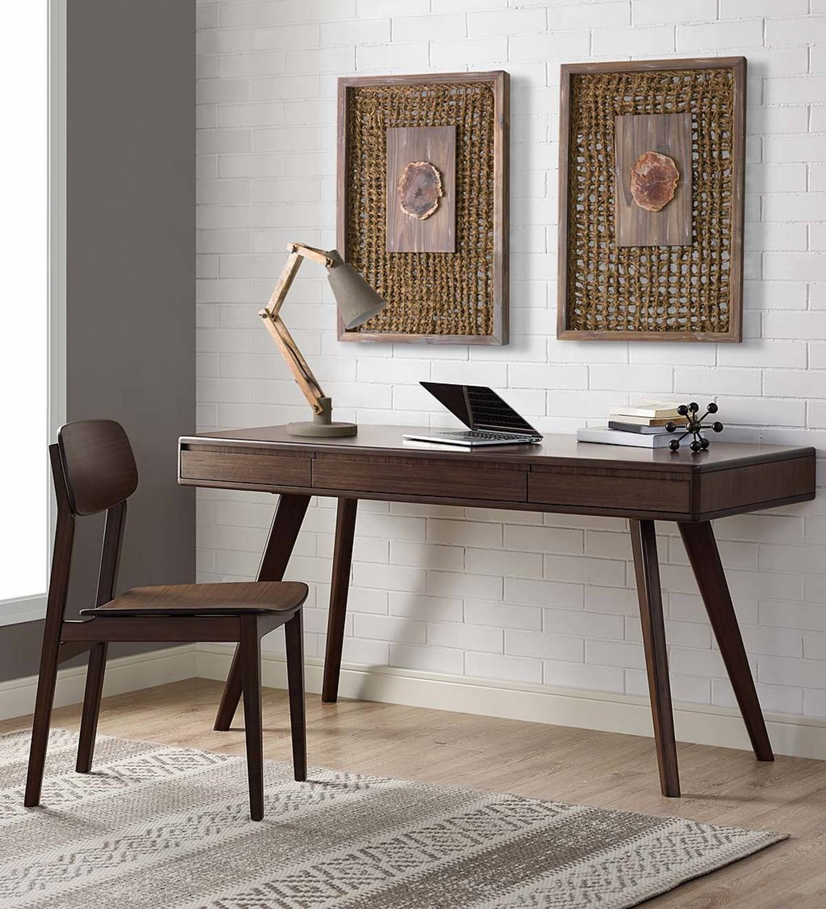 Currant Bamboo Writing Desk and Chairs