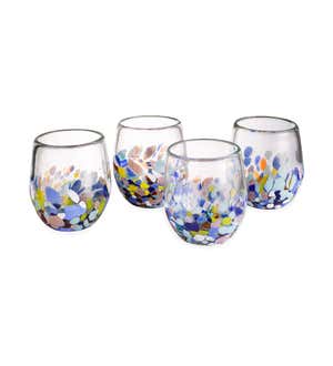 Riviera Recycled Stemless Wine Glass, Set of 4