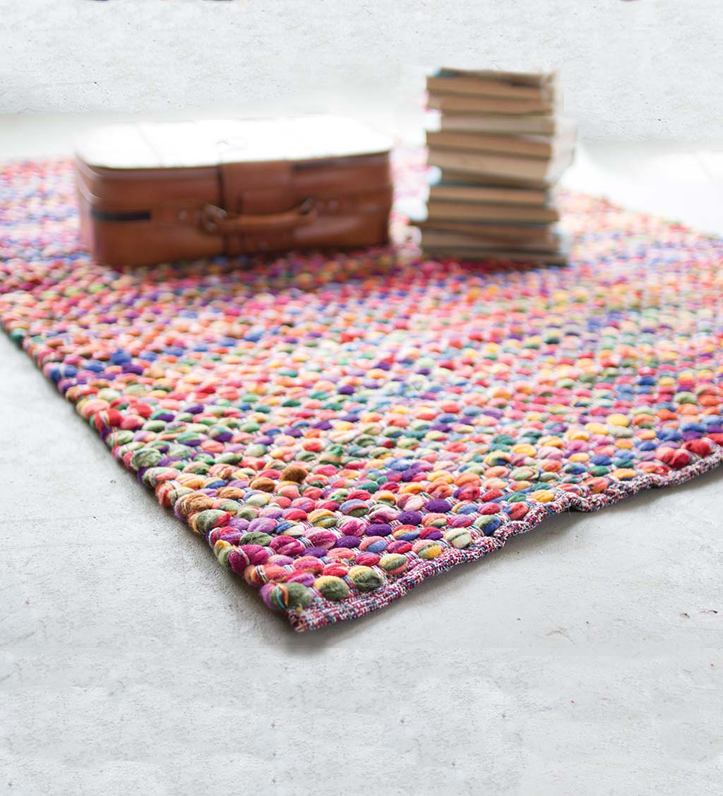 Recycled Multi-Color Cotton Rug 5 x 7