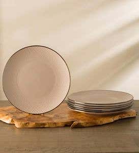 Rose Gold and Ivory Dinnerware, Set of 6