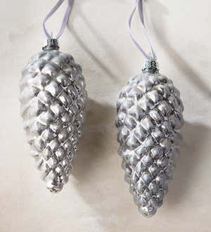 Pinecone Glass Ornaments