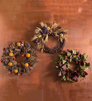 Floral and Grapevine Wreath