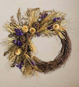 Floral and Grapevine Wreath