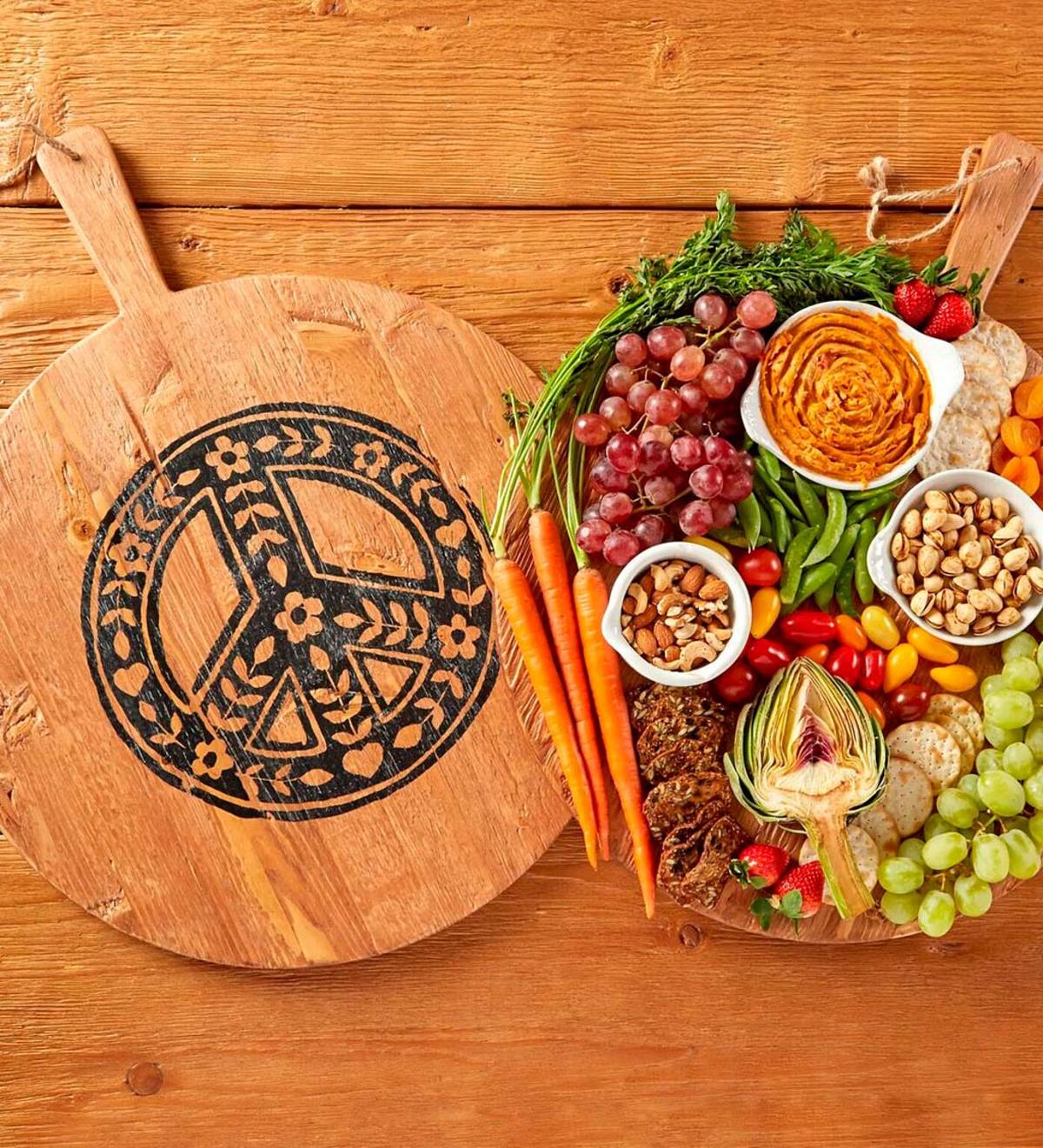 Peace Sign Serving Board