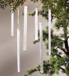 Selenite Icicle Ornaments, Set of 3
