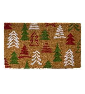 Holiday Trees Coir Doormat